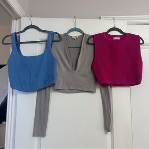 Aritzia Wilfred Babaton tops, lot of 3, size large